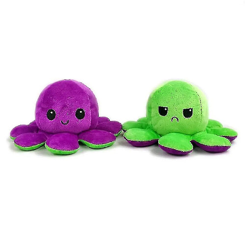 Universal Rabais réversible Octopus Toy en peluche en peluche Green / Purple 1