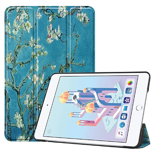 Etui en PU support triple motif imprimé doux-sucré d'hiver pour votre Apple iPad mini (2019)