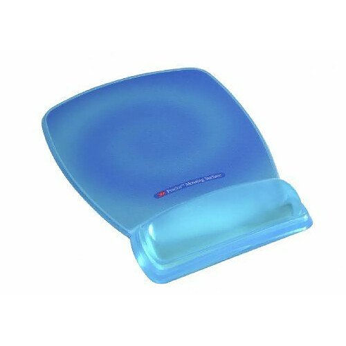 3M MWJ 309 BE Tapis de souris avec repose poignet gel Bleu Translucide