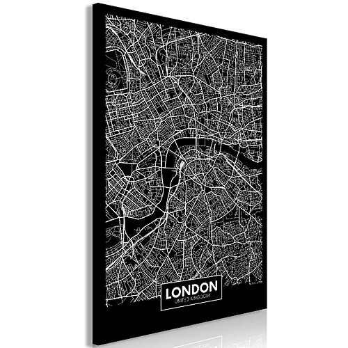 Artgeist Tableau - Dark Map of London (1 Part) Vertical [20x30]