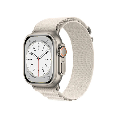 PHONECARE Bracelet NylonSense Alpine S (Poignet de 130mm a 160mm) pour Apple Watch Series 7 - 45mm - Blanc