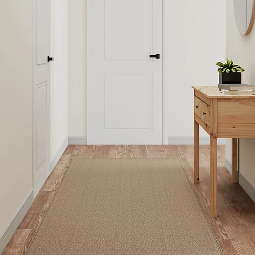 vidaXL Tapis de couloir aspect sisal sable 80x200 cm