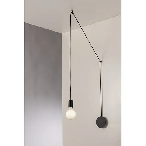 Fan Europe Plafonnier Habitat 1 ampoule Métal Noir