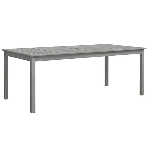 Maison Chic Table de jardin | Table d'extérieur Gris 200x100x75 cm Bois d'acacia solide -GKD47627