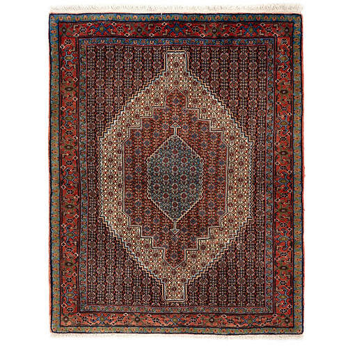 Vidal Tapis de laine 162x128 rouge Birdjend