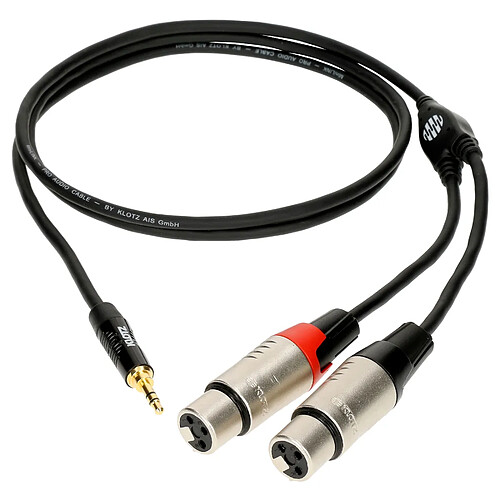 Câble Y 2x XLR femelles / mini-Jack TRS,3m Klotz