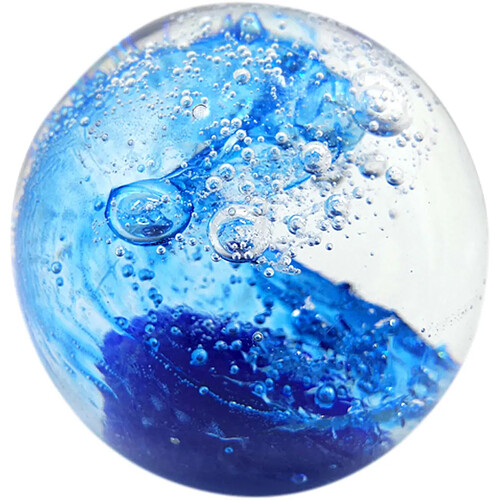 Origen Presse papiers en verre Bulle bleue.