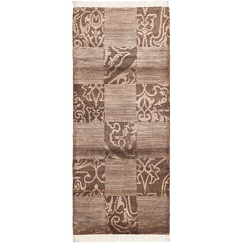 Vidal Tapis de couloir en laine 203x84 brun Darya