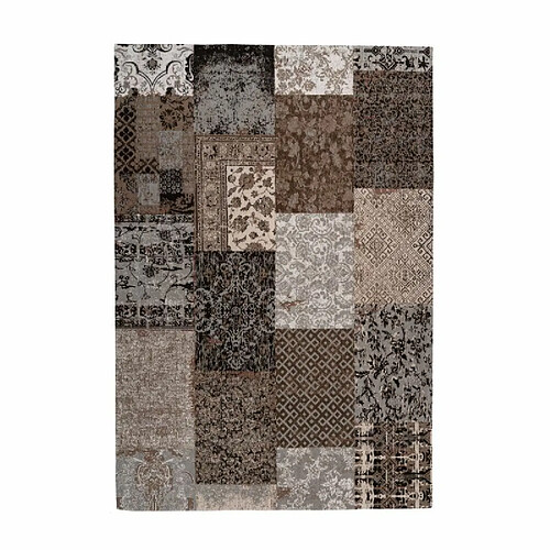 Paris Prix Tapis Tissé Vintage Patchwork Symphony Marron 120 x 170 cm