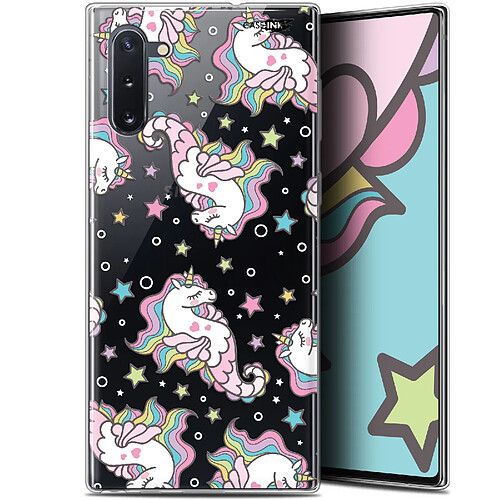 Caseink Coque arrière Samsung Galaxy Note 10 (6.3 ) Gel HD [ Nouvelle Collection - Souple - Antichoc - Imprimé en France] Licorne Dormante