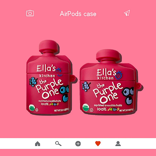 GUPBOO Airpods Coque Housse Étui Protecteur Compatible pour AirPods Pro-Personnalité tridimensionnelle de la boisson aux myrtilles