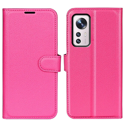 Etui en PU texture litchi rose pour votre Xiaomi 12/12X