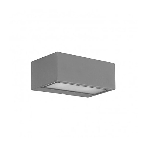 Leds C4 Applique E27 Nemesis, aluminium et verre, gris