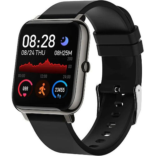 Chrono Montre Connectée Femmes Homme,Chronus Montre Connectée Etanche IP67, Smartwatch Sport GPS Cardio Fitness Tracker d'Activité Podometre Calories pour Android IOS(noir)