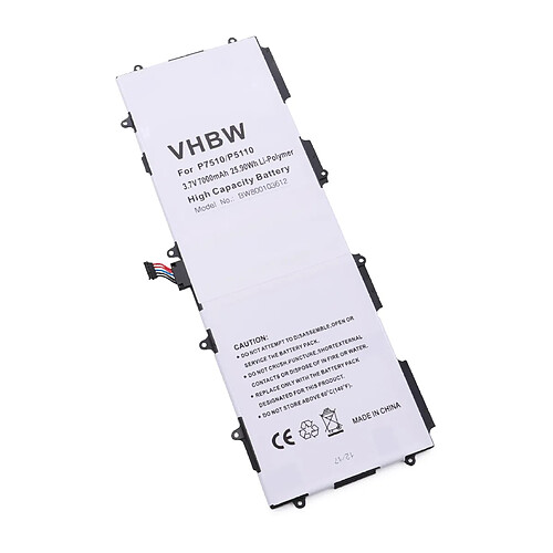 vhbw batterie compatible avec Samsung Galaxy Note 10.1 GT-N8000, 10.1 LTE GT-N8020, GT-N8010, GT-N8013 tablette (7000mAh, 3,7V, Li-polymère)