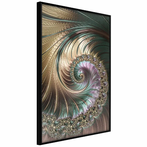 Paris Prix Affiche Murale Encadrée Iridescent Spiral 20 x 30 cm Noir