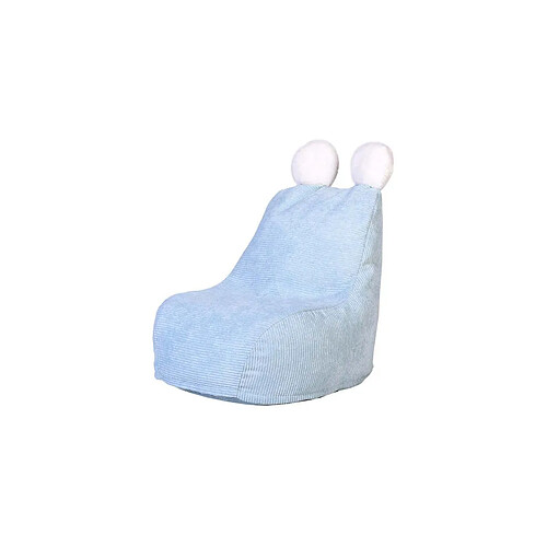 The Home Deco Kids Poire enfant en velours côtelé Ted Bleu ciel.