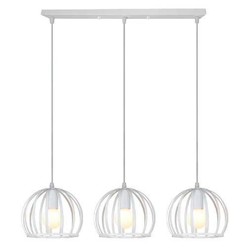 Stoex Lustre Rétro Antique Suspension Luminaire Vintage Plafonnier Métal Fer - Blanc E27