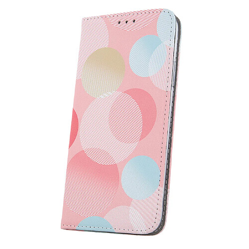 Coque en simili cuir pastel circulaire colorée pour Samsung Galaxy S22