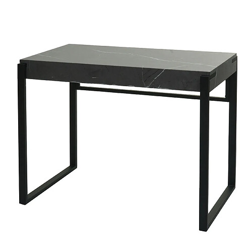 Decoshop26 Bureau table d'ordinateur table d'appoint 100x54 cm MDF aspect marbre gris 04_0006064