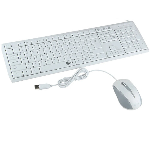 Universal Combinaison clavier et souris Clavier multimédia ultrafin Clavier et souris blanc Ordinateurs de bureau Ordinateurs portables Smart TV | Combinaison clavier et souris | Clavier V100 Clavier et souris (blanc)