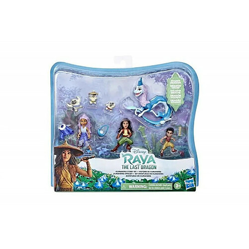 Pack de 7 Mini figurines Disney Princesses Raya et le dernier dragon Histoire de Kumandra, Raya, Sisu, Ongis, Boun et Sisu