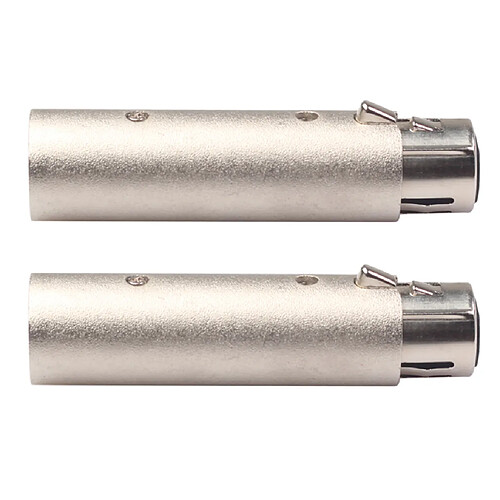 2Pièces Connecteur 3 Broches XLR Mâle à 5 Broches XLR Prise pour Microphone Câble DMX Audio XLR Adaptateur