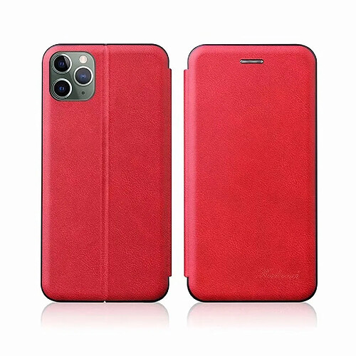 Wewoo Coque Pour iPhone 11 TPU + PU Titulaire de la carte magnétique de tension intégré Etui en cuir Retro Rouge