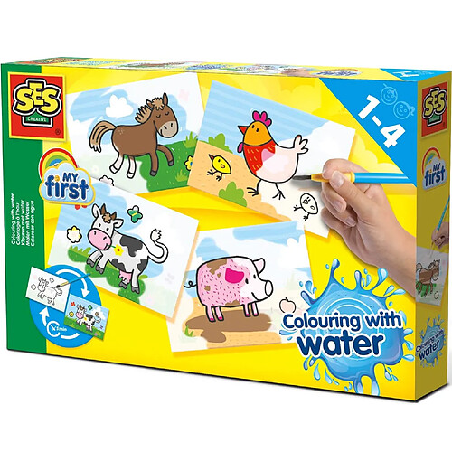 SES CREATIVE - 14455 - Coloriage a l'eau - Animaux de la Ferme