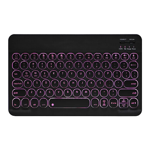 Universal Peigne à gelée Clavier Bluetooth sans fil rétroéclairé pour IOS Tablette Smartphone Batterie rechargeable intégrée | Clavier (violet)