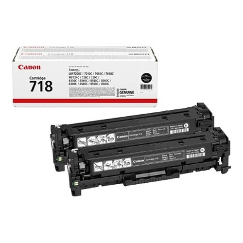 Canon 718 Toners Pack de 2 Noir 2662B005