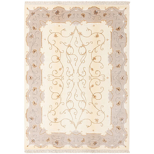 Vidal Tapis de laine 241x175 beige Darya