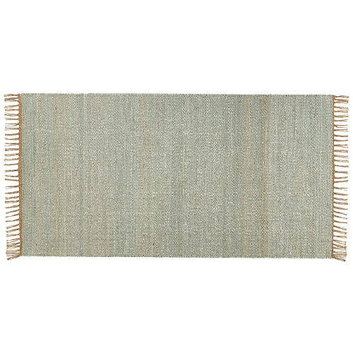 Beliani Tapis en jute 80 x 150 cm vert clair LUNIA