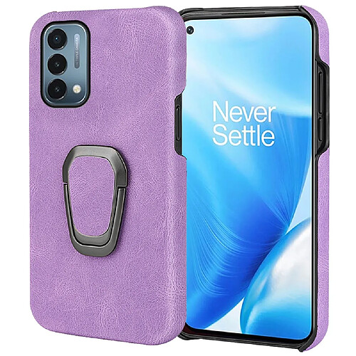 Coque en TPU + PU avec béquille, violet pour votre OnePlus Nord N200 5G