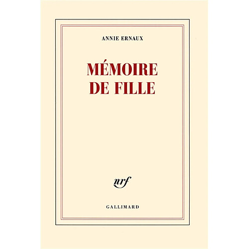 Mémoire de fille · Occasion