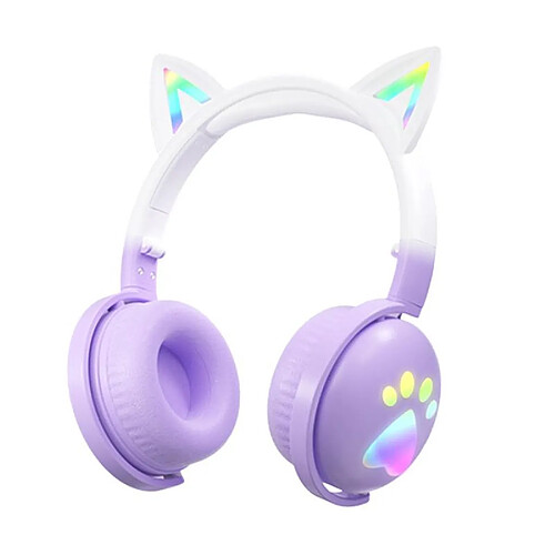 Yonis Casque Audio Oreilles De Chat Bluetooth