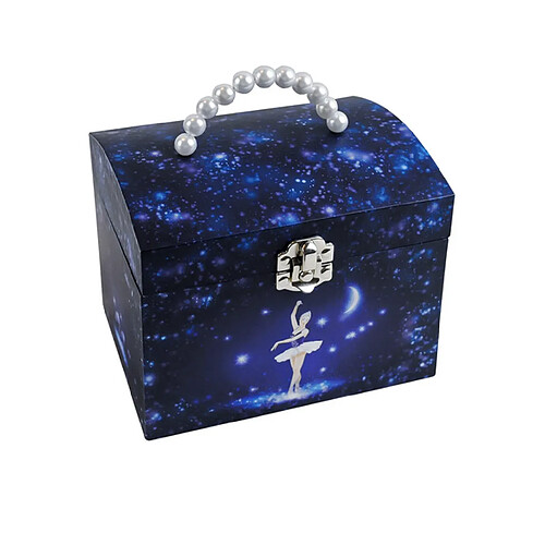 Trousselier Grande Boite à Bijoux Musicale Danseuse Etoile -Vanity Case Bleu Nuit