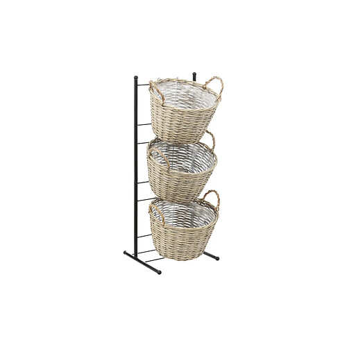 Lot de 3 paniers Rack en métal noir- FEERIC CHRISTMAS