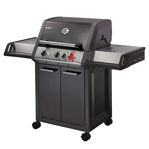 Barbecue Monroe Black Pro 3K Turbo - ENDERS - 3 brûleurs dont 1 Turbo Zone - 1 brûleur latéral