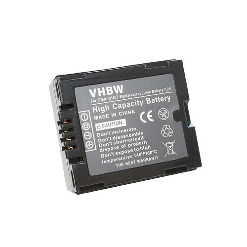 vhbw Li-Ion batterie 600mAh (7.2V) compatible avec la caméra Panasonic NV-GS280, NV-GS300, NV-GS330, NV-GS400, NV-GS500.