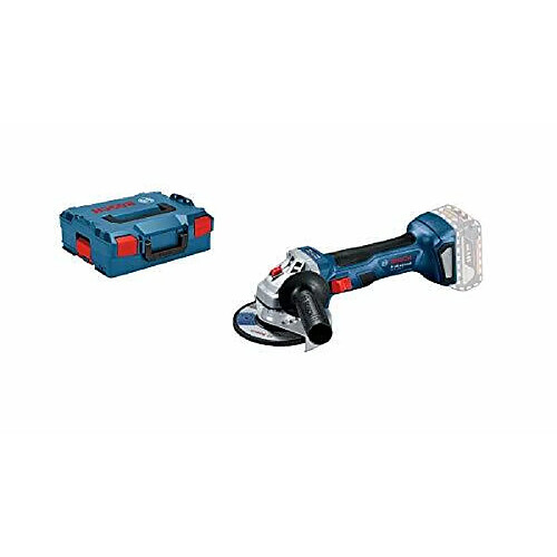 Bosch 18V System meuleuse angulaire sans-fil GWS 18V-7 (Ø disque 115 mm, capot de protection, poignée supplémentaire, flasque de serrage, écrou de serrage, dans L-BOXX 136)