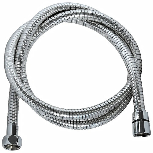 ROUSSEAU Flexible de douche 1,5-1,85m double agrafage en inox chromé