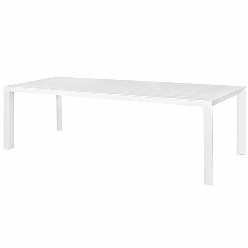 BigBuy Garden Table de Salle à Manger Io Blanc Aluminium 280 x 100 x 75 cm