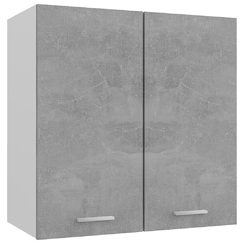 vidaXL Armoire suspendue Gris béton 60x31x60 cm Bois d’ingénierie