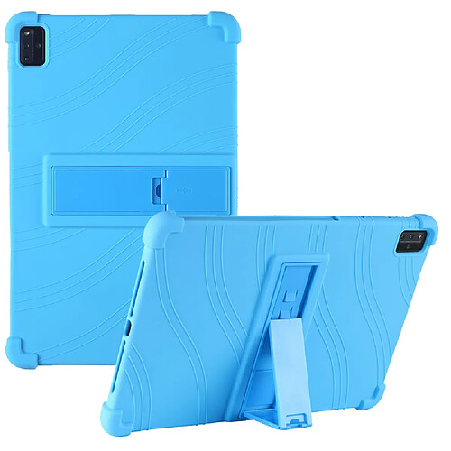 Coque en silicone airbags aux quatre coins avec béquille pliable bleu ciel pour votre Huawei MatePad Pro 12.6 (2021)