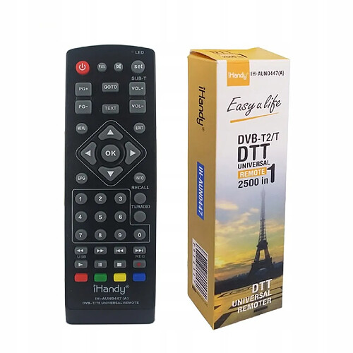 GUPBOO Télécommande Universelle de Rechange AUN0447 Télécommande universelle IR DVB-T2 DTT 2800 en 1 avec