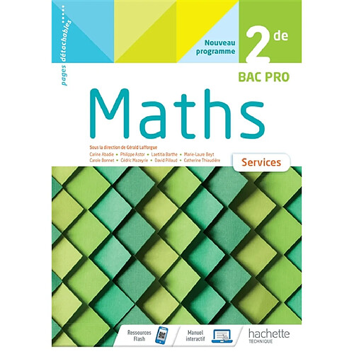 Maths 2de bac pro : services : nouveau programme