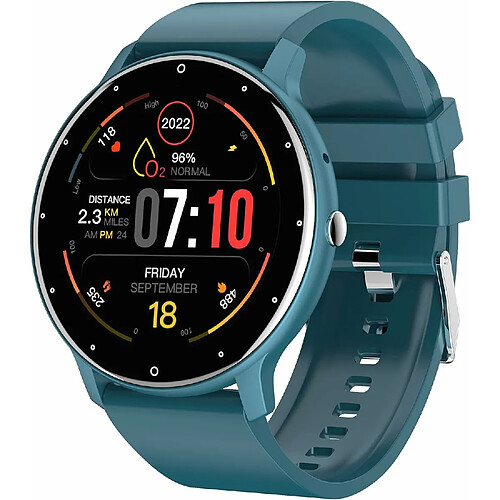 Vendos85 Montre Connectée Homme Femme avec Appels Bluetooth Avis de Messages Assistant Vocal bleu