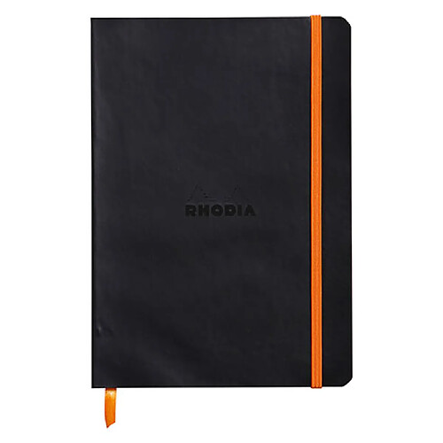 Carnet souple Rhodiarama point DOT - 14,8 x 21 cm noir