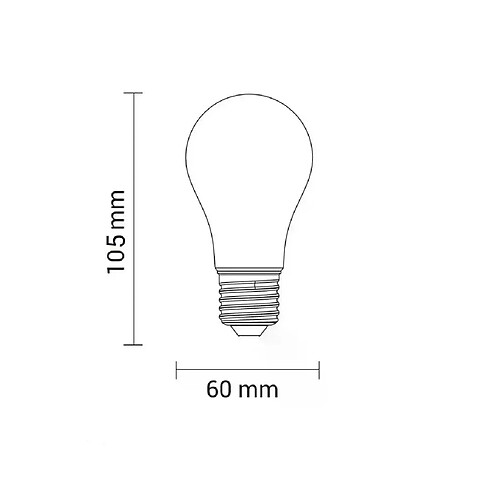 Optonica Ampoule LED Dimmable E27 A60 4W équivalent à 48W - Blanc Chaud 2800K